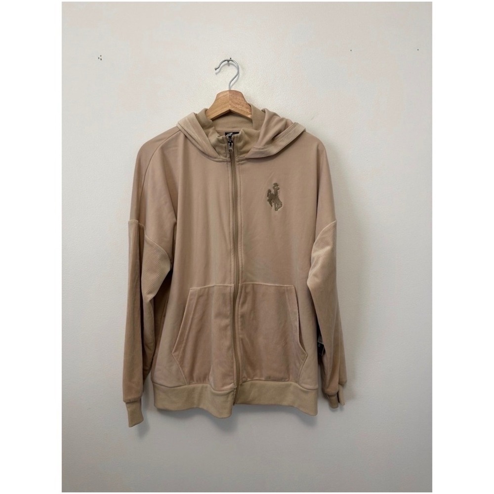 NWT Wyoming Cowboys Women's Rookie Full Zip Jacket – Sand – Large - Picture 2 of 5